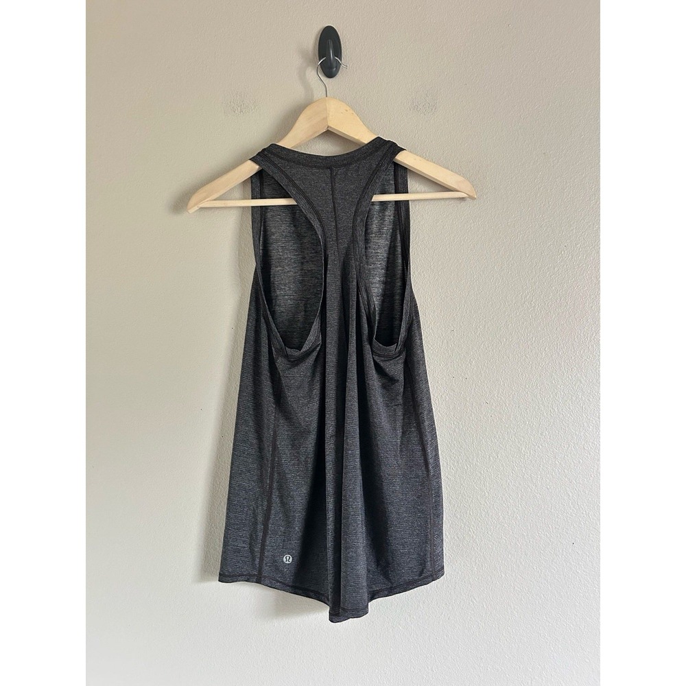 Lululemon Hot Like Agni Singlet Tank Size 6?  Heathered Black Lightweight Yoga